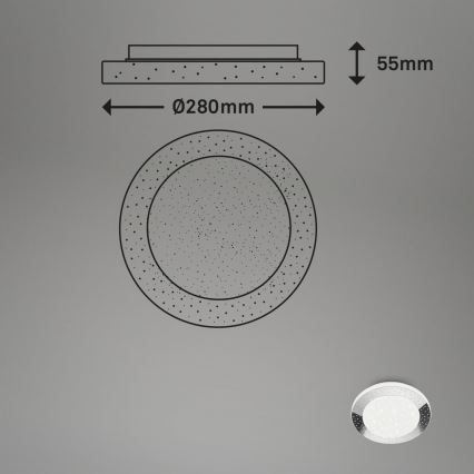 Briloner 3693-018 - Plafonnier salle de bain LED/15W/230V IP44 4000K