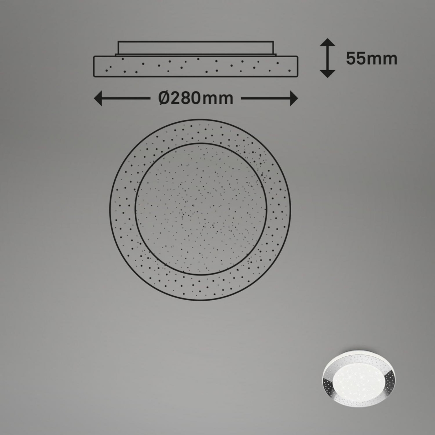 Briloner 3693-018 - Plafonnier salle de bain LED/15W/230V IP44 4000K