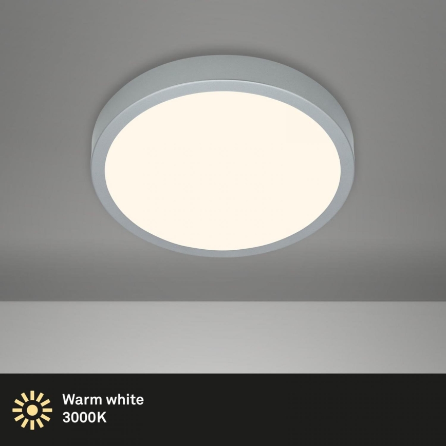 Briloner 3700-014 - LED Plafondlamp RUNA LED/16W/230V 3000K diameter 28 cm zilver