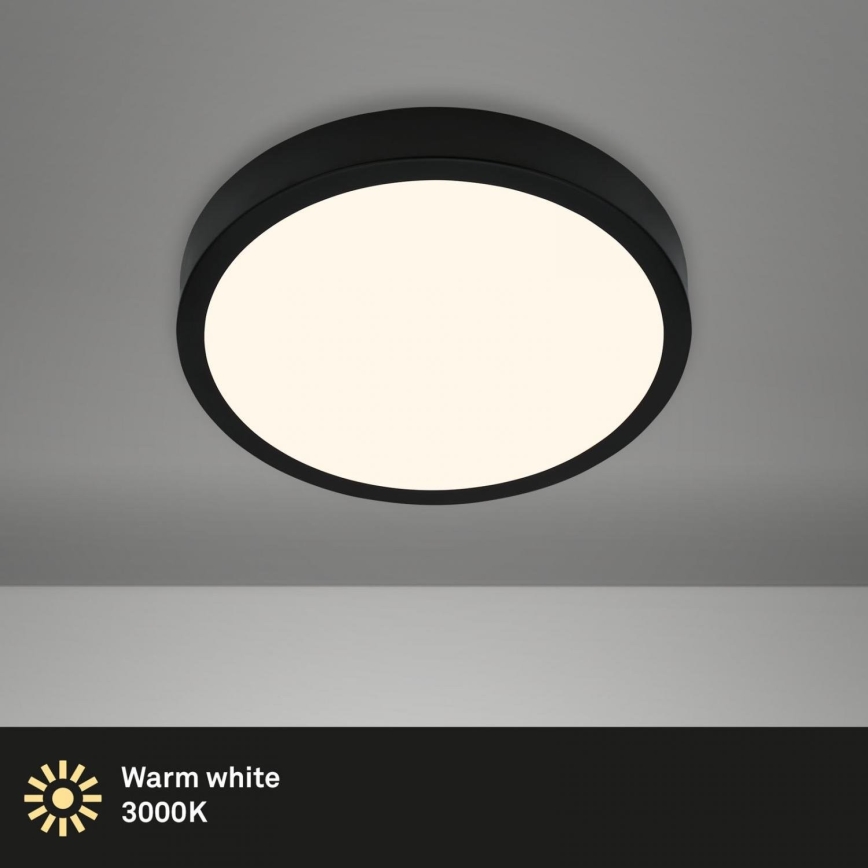 Briloner 3700-015 - LED Plafondlamp RUNA LED/16W/230V 3000K diameter 28 cm zwart