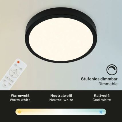 Briloner 3701-015 - Plafonnier à intensité variable LED RUNA LED/18W/230V 2700-6500K + télécommande