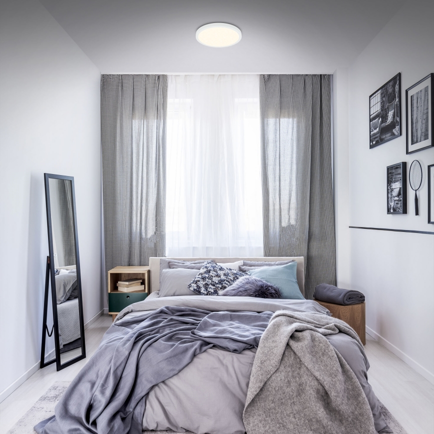 Briloner 3701-016 - Plafonnier à intensité variable RUNA LED/18W/230V 2700-6500K blanc + télécommande