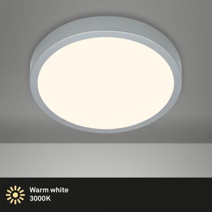 Briloner 3703-014 - LED Plafondlamp RUNA LED/24W/230V 3000K diameter 38 cm zilver