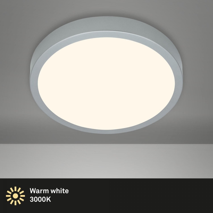Briloner 3703-014 - LED Plafondlamp RUNA LED/24W/230V 3000K diameter 38 cm zilver