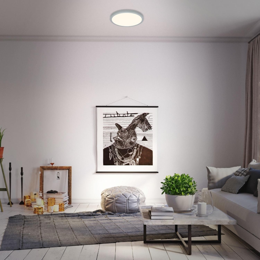 Briloner 3703-014 - Plafonnier RUNA LED/24W/230V 3000K d. 38 cm argent