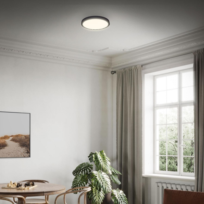 Briloner 3703-015 - LED Plafondlamp RUNA LED/24W/230V 3000K diameter 38 cm zwart