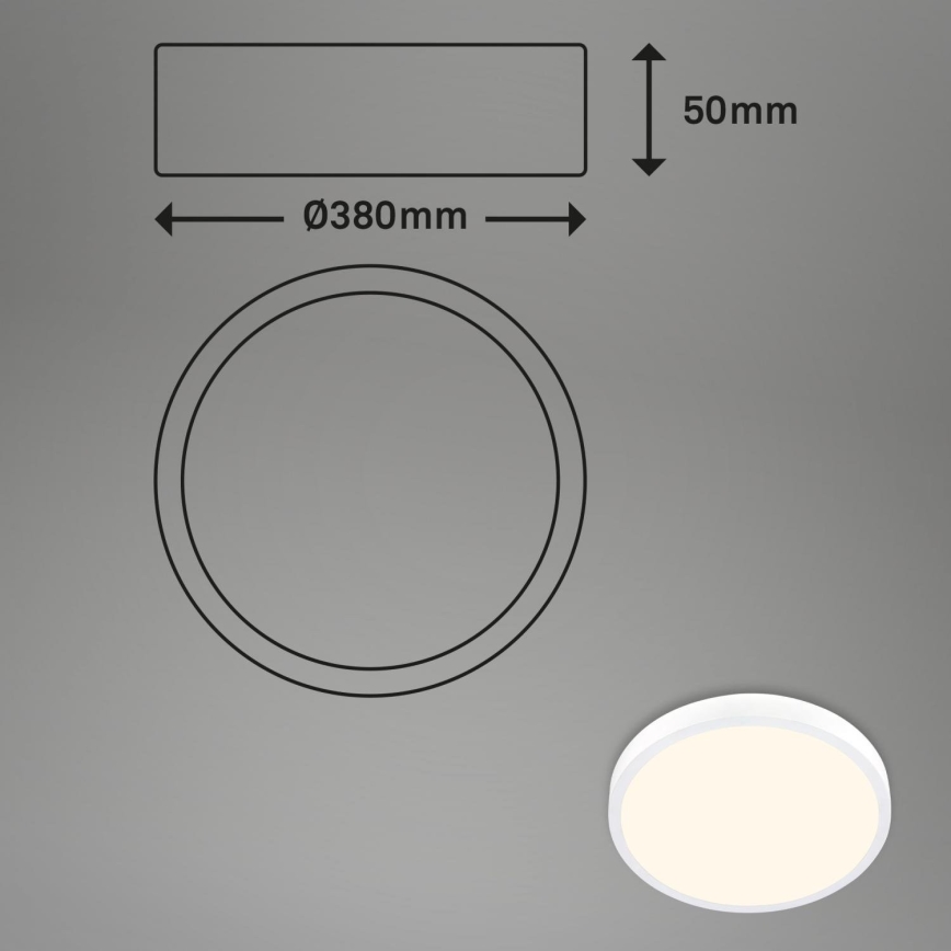 Briloner 3703-016 - LED Plafondlamp RUNA LED/24W/230V 3000K diameter 38 cm wit