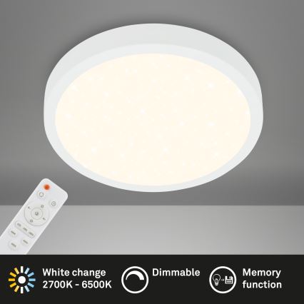 Briloner 3704-016 - Plafonnier à intensité variable RUNA LED/22W/230V 2700-6500K blanc + télécommande