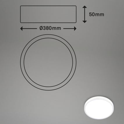 Briloner 3709-016 - Plafonier RGBW à intensité variable LED/22W/230V 4000K d. 38 cm blanc + Télécommande