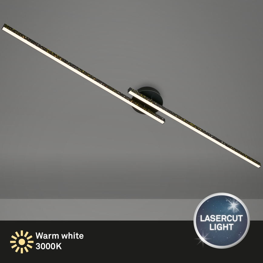 Briloner 3717-025 - LED Bevestigde Hanglamp REY 2xLED/12W/230V zwart