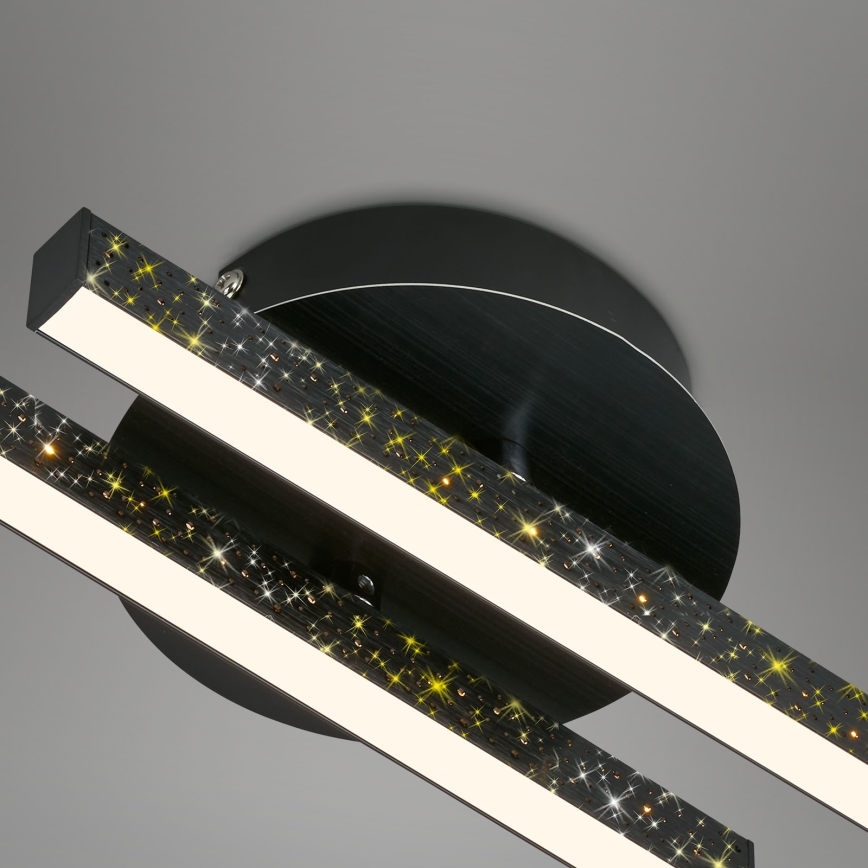 Briloner 3717-025 - Plafonnier LED REY 2xLED/12W/230V noir