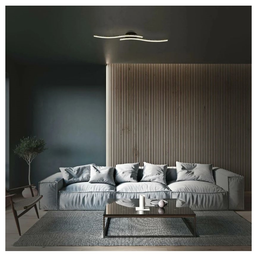 Briloner 3718-025 - LED Bevestigde Hanglamp REY 2xLED/6W/230V zwart