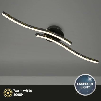 Briloner 3718-025 - LED Bevestigde Hanglamp REY 2xLED/6W/230V zwart