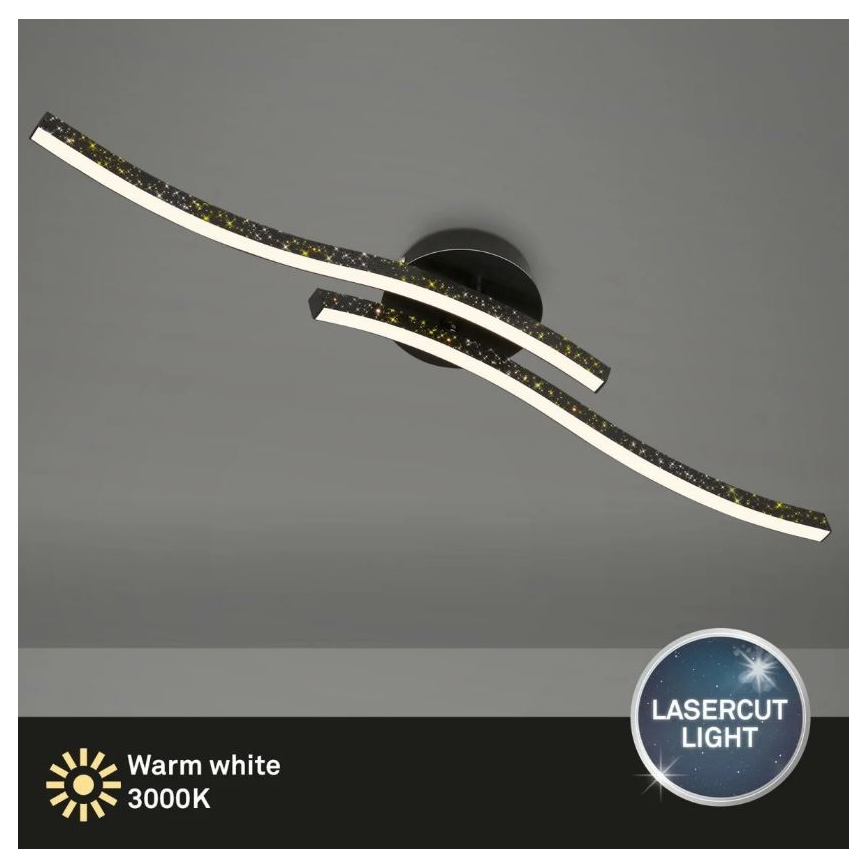 Briloner 3718-025 - LED Bevestigde Hanglamp REY 2xLED/6W/230V zwart