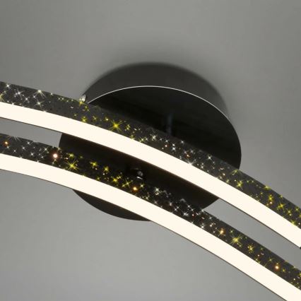 Briloner 3718-025 - LED Bevestigde Hanglamp REY 2xLED/6W/230V zwart