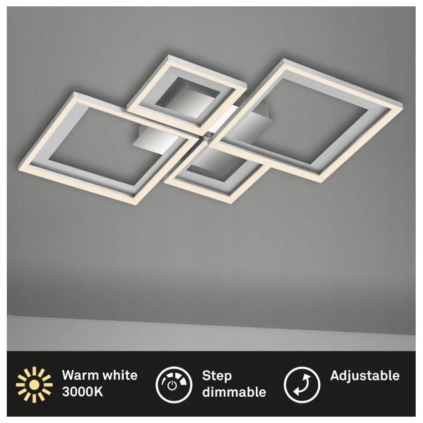 Briloner 3727-019 - Dimbare LED Plafondlamp FRAME LED/38W/230V