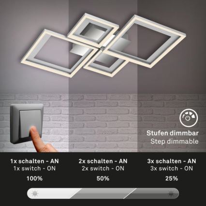 Briloner 3727-019 - Plafonnier à intensité variable LED FRAME LED/38W/230V