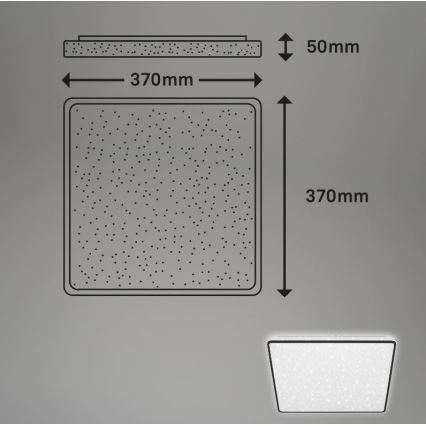 Briloner 3749-415 - LED Plafondlamp LINO LED/24W/230V zwart