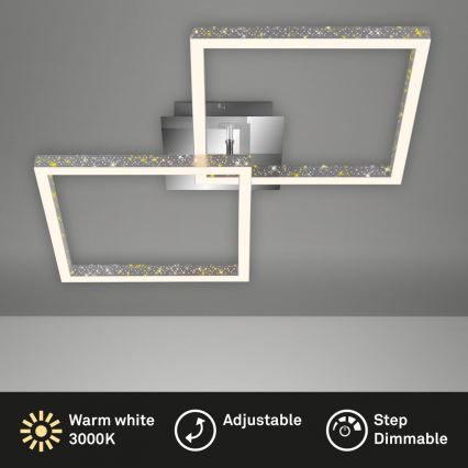 Briloner 3751-019 - Dimbare LED Plafondlamp FRAME LED/20W/230V glanzend chroom