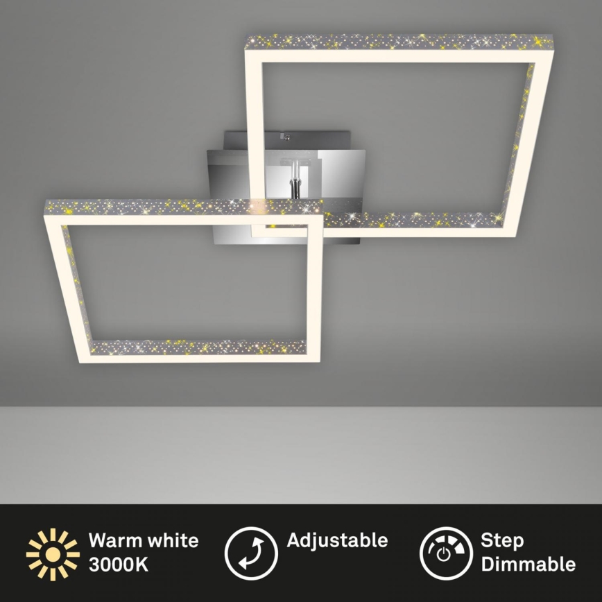 Briloner 3751-019 - Dimbare LED Plafondlamp FRAME LED/20W/230V glanzend chroom