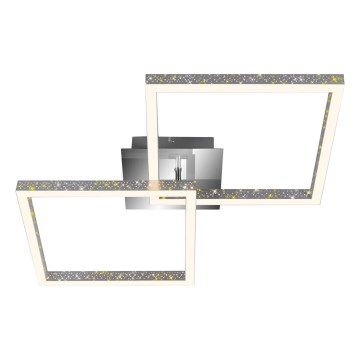 Briloner 3751-019 - Plafonnier à intensité variable FRAME LED/20W/230V chrome brillant