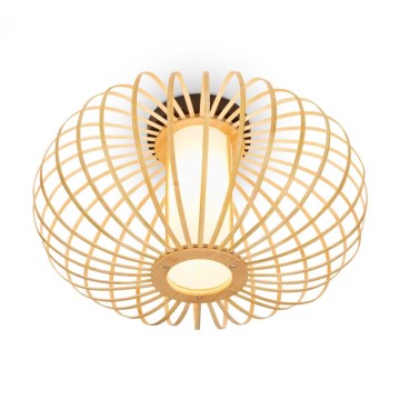Briloner 3759011 - Plafondlamp 1xE27/10W/230V diameter 40 cm bamboe