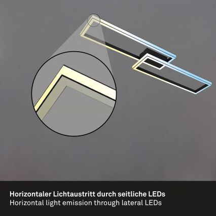 Briloner 3761015 - Plafonnier LED dimmable LED/45W/230V 2700-6500K noir + télécommande