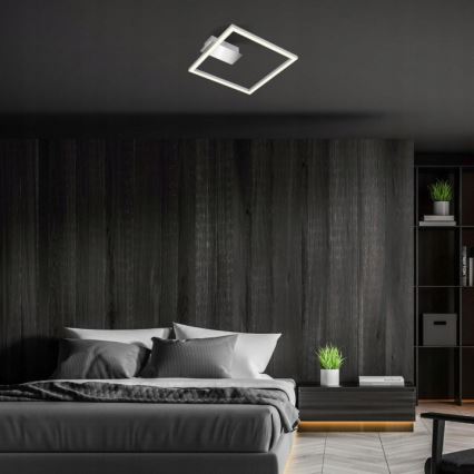 Briloner 3780-014 - LED plafondlamp FRAME LED/14W/230V 26,5x25 cm mat chroom