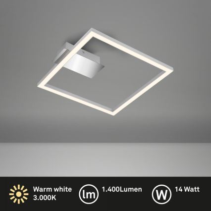 Briloner 3780-014 - LED plafondlamp FRAME LED/14W/230V 26,5x25 cm mat chroom