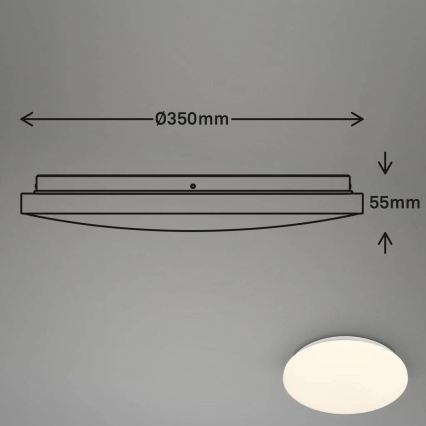 Briloner 3828-016 - LED plafondlamp voor badkamer met bewegingssensor WALK LED/24W/230V IP54 Ø 35 cm wit
