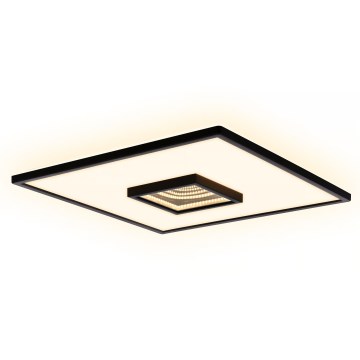 Briloner 3848015 - Plafonnier LED TORO, 18 W/230 V, 42 x 42 cm, noir