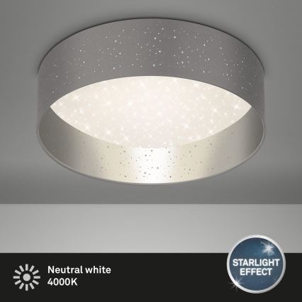 Briloner 3882-014 - Plafonnier MAILA STARRY LED/18W/230V gris/argent