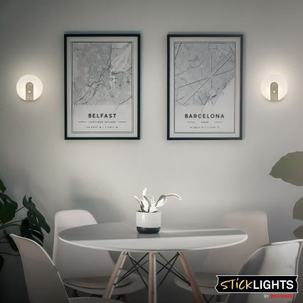 Briloner 3889012 - Luminaire mural LED rechargeable avec capteur de mouvement et capteur crépusculaire TARO LED/2,5W/5V 1800 mAh chrome mat