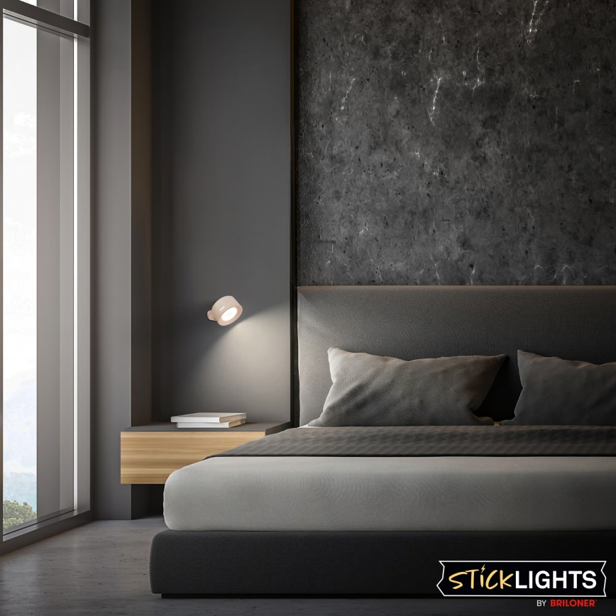 Briloner 3896011 - Applique murale LED rechargeable à intensité réglable TARI LED/1,6W/5V 1500 mAh beige