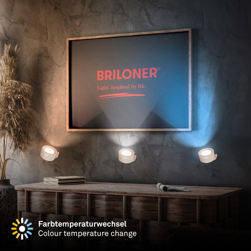 Briloner 3896011 - LED-dimbare oplaadbare wandlamp TARI LED/1,6W/5V 1500 mAh beige