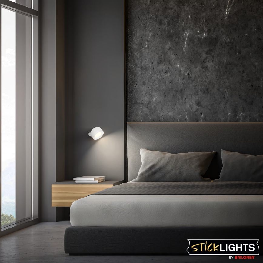 Briloner 3896016 - Applique murale rechargeable LED dimmable TARI LED/1,6W/5V 1500 mAh blanche