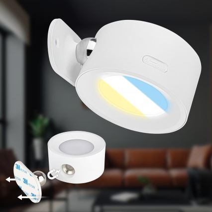 Briloner 3896016 - Applique murale LED rechargeable et dimmable TARI LED/1,6W/5V 1500 mAh, blanche
