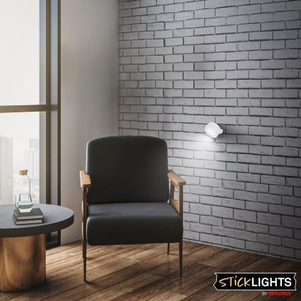 Briloner 3896016 - Dimbare oplaadbare LED-wandlamp TARI LED/1,6W/5V 1500 mAh wit