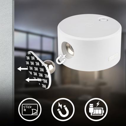 Briloner 3896016 - Dimbare oplaadbare wandlamp TARI LED/1,6W/5V 1500 mAh wit