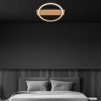 Briloner 3908-014 - LED-plafondlamp KADA LED/14W/230V Ø 30 cm zwart/bruin
