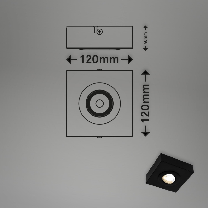 Briloner 3996015 - LED spot CTS LED/4W/230V 2700/4000K zwart