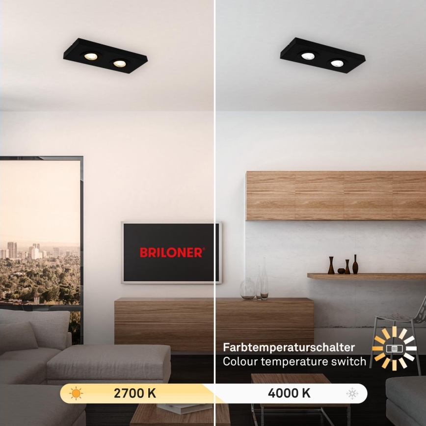 Briloner 3996025 - Spot CTS 2xLED/4W/230V 2700/4000K noir