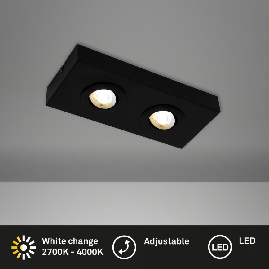 Briloner 3996025 - Spot CTS 2xLED/4W/230V 2700/4000K noir