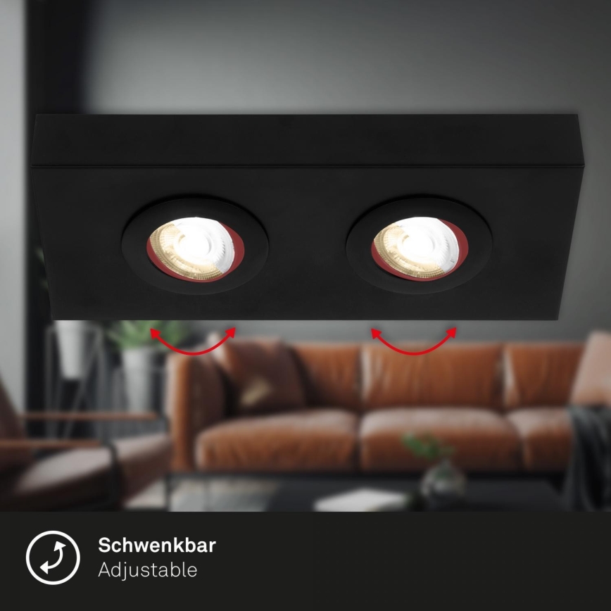 Briloner 3996025 - Spot CTS 2xLED/4W/230V 2700/4000K noir