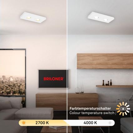 Briloner 3996026 - Spot CTS 2xLED/4W/230V 2700/4000K blanc