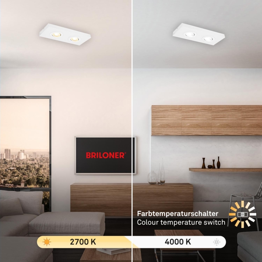 Briloner 3996026 - Spot CTS 2xLED/4W/230V 2700/4000K blanc