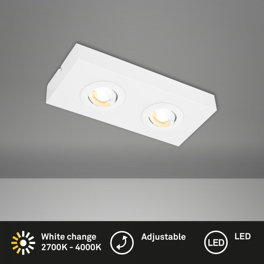 Briloner 3996026 - Spot CTS 2xLED/4W/230V 2700/4000K blanc