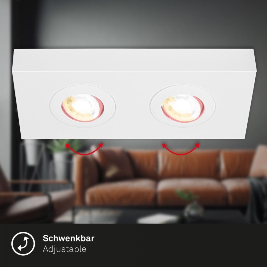 Briloner 3996026 - Spot CTS 2xLED/4W/230V 2700/4000K blanc