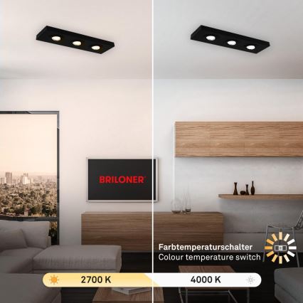 Briloner 3996035 - LED spot CTS 3xLED/4W/230V 2700/4000K zwart