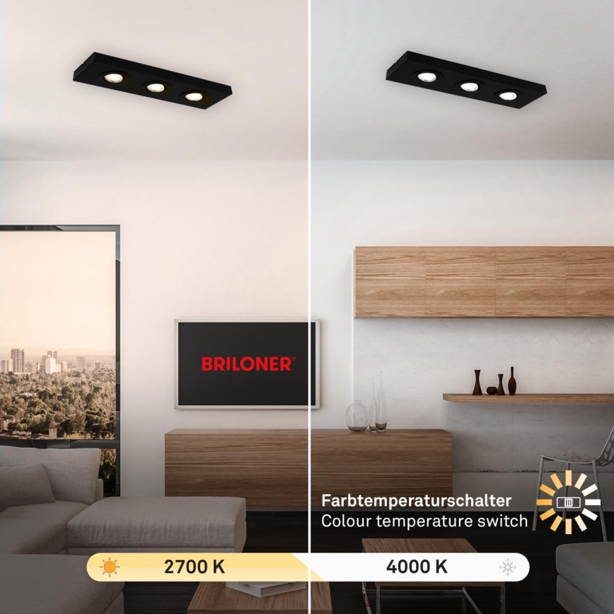 Briloner 3996035 - LED spot CTS 3xLED/4W/230V 2700/4000K zwart
